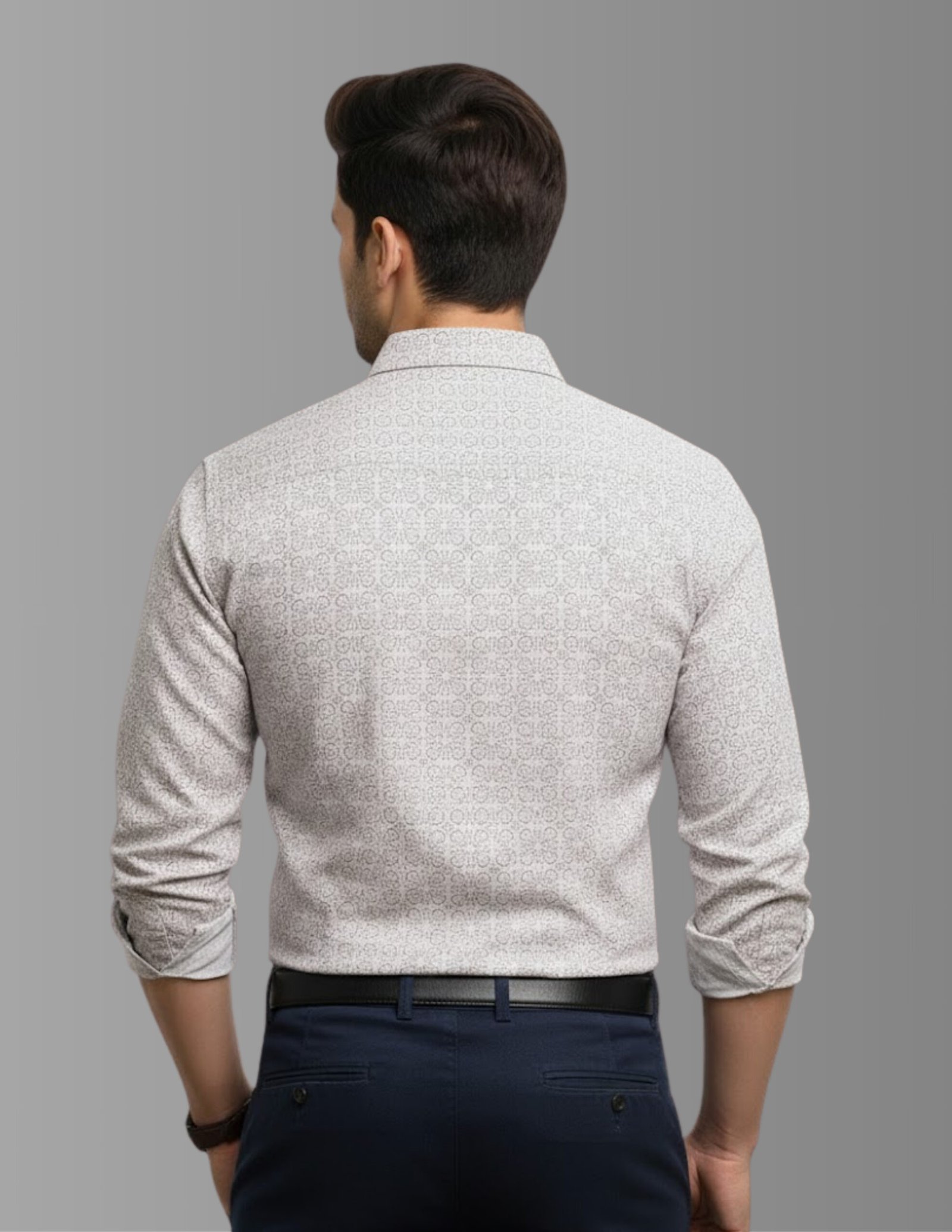 Men’s Premium Floral Print Slim Fit Shirt - Pink