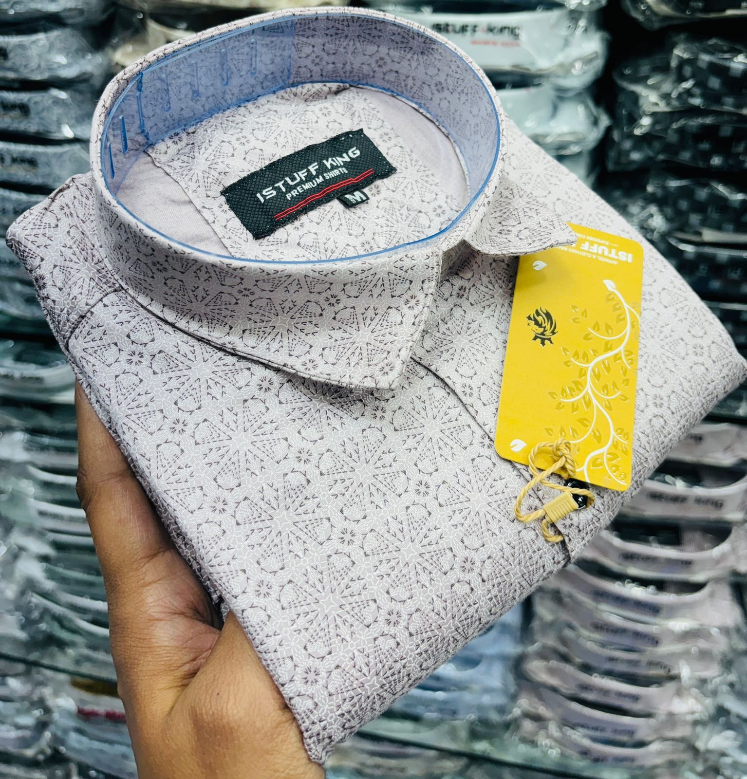 Men’s Premium Floral Print Slim Fit Shirt - Pink